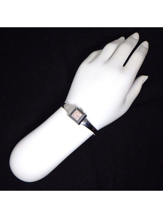 Gucci Watch Frame 128.5 Square GG Pattern Pink Shell Dial SS Quartz Movement main image 7